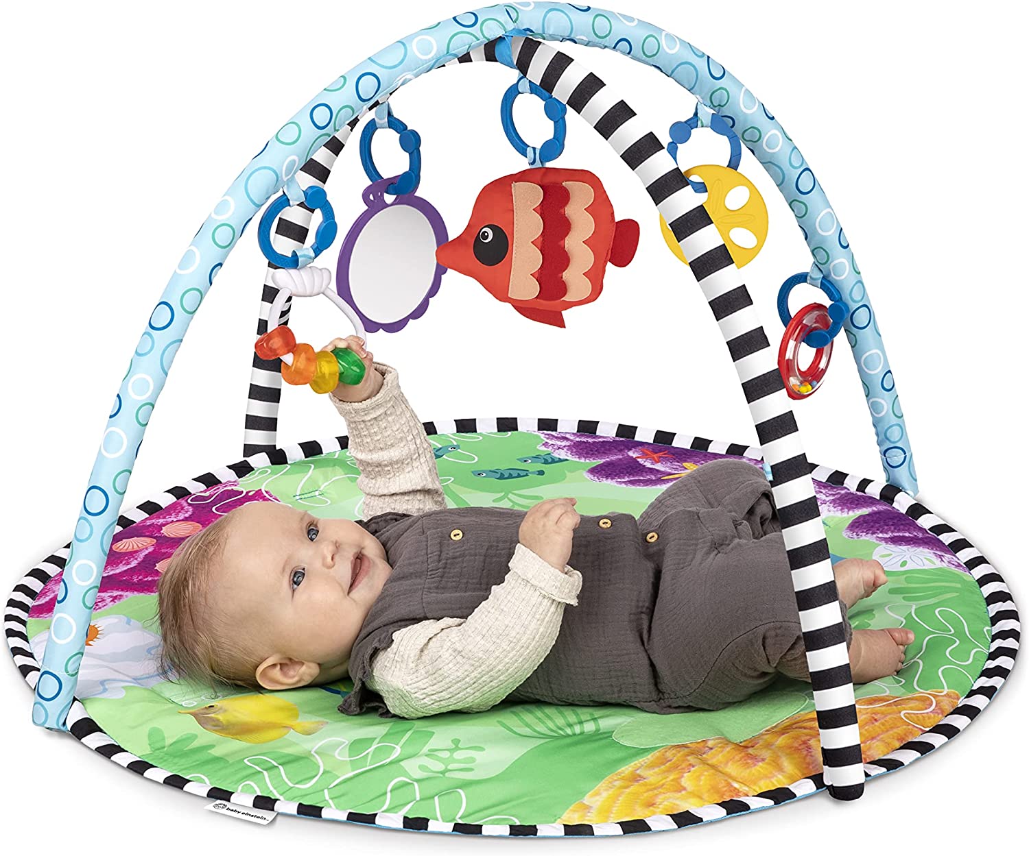 Baby Einstein 4-in-1 Kickin' Tunes Music and Language Play Gym and Piano Tummy Time Activity Mat - Image 5